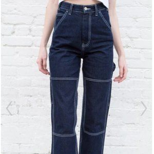 Brandy Melville Ariana Dark Wash Painter Pants